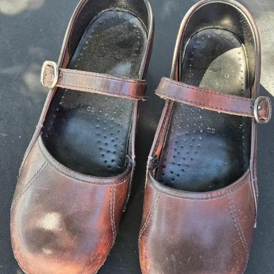 Dansko Brown Mary Jane Clogs