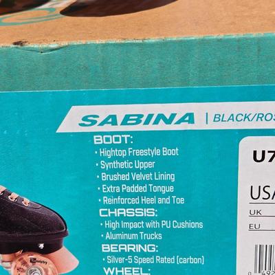 Candy Girl Black Sparkle Skates with Box