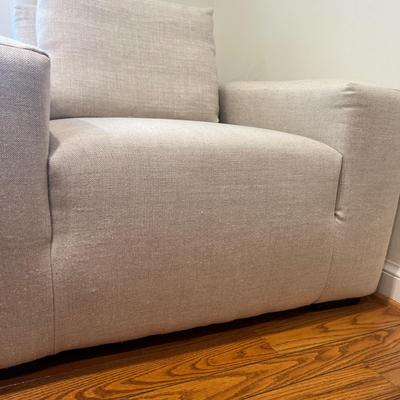 Lounging Armchair with Ottoman & Pillows
