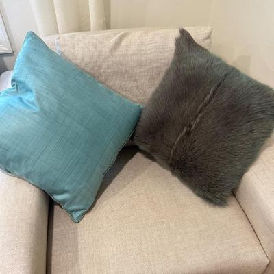 Lounging Armchair with Ottoman & Pillows