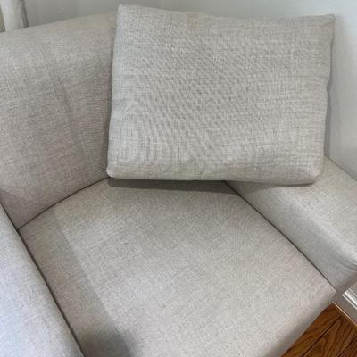 Lounging Armchair with Ottoman & Pillows