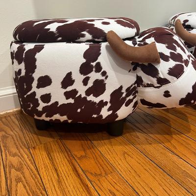 2 Cow Storage Ottomans