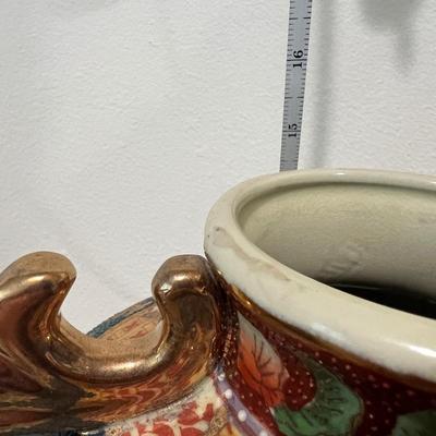 Vintage Porcelain 14” Tall Geisha Vase