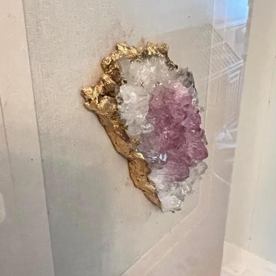 2 Shadow Box Framed Natural Crystals