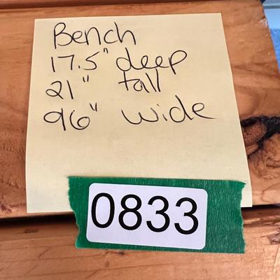 Entryway Wooden Bench 96" Long