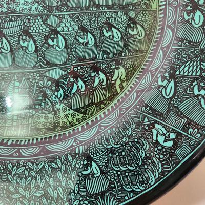 Decorative Wall Hanging Plate Green 16"