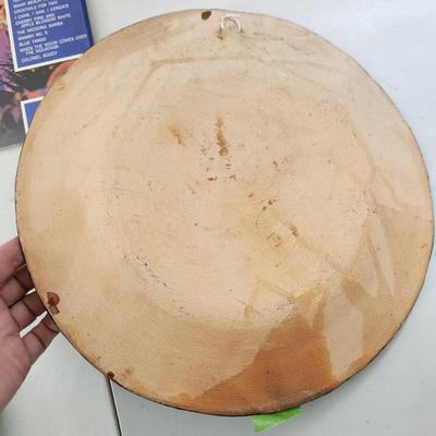 Decorative Wall Hanging Plate Green 16"