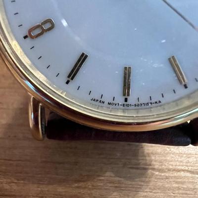 Men’s Citizen Eco-Drive Watch E101 + Vintage Cufflinks