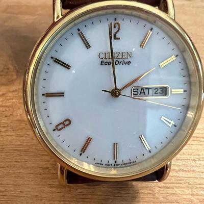 Men’s Citizen Eco-Drive Watch E101 + Vintage Cufflinks