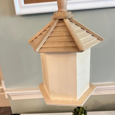 11 Wooden Birdhouses 6 Potted Faux Plants