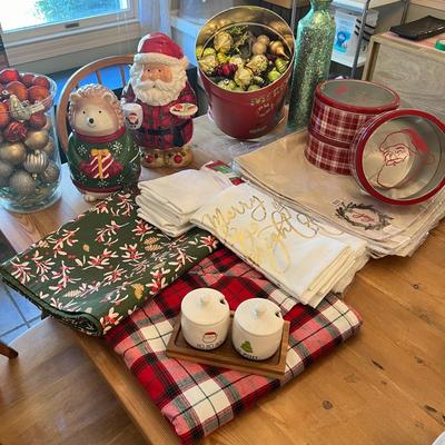 Mixed Christmas Lot - Tableware, Ornaments, Kitchen, NWT