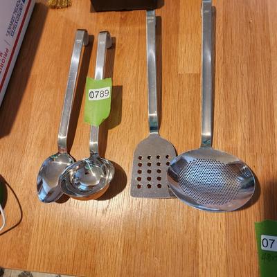 Lot of 4 Rosle Stainless Steel 18/10 Serving Cooking Utensils