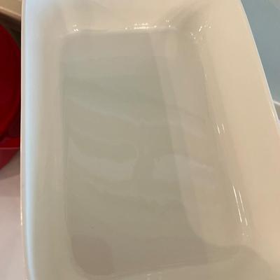 Grace Pantry Casserole Porcelain Dishes w Lids, Lodge Enameled Cast Iron Dutch Ovens