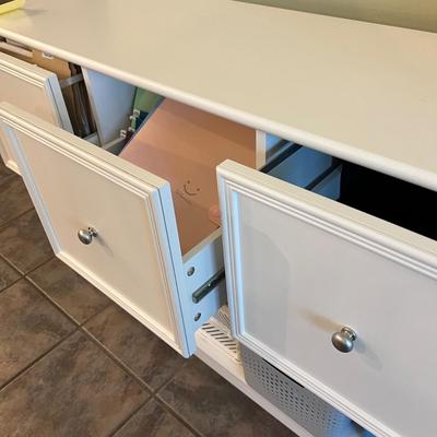 Home Decorators Collection Bradstone 3 Drawer White Lateral File Cabinet Console