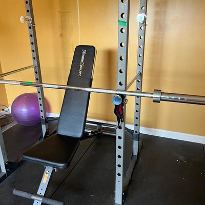 Fitness Reality Squat Rack & Bench + Weight Tree Rack