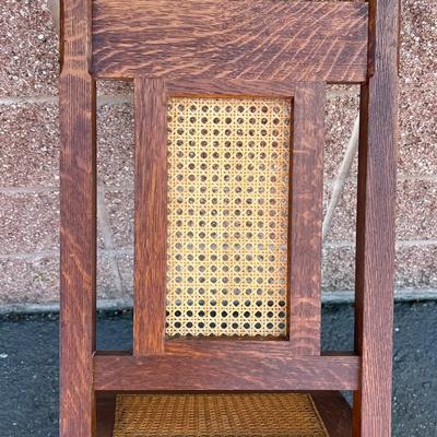 Early 1900's Mission Style Caned Rocking Chair