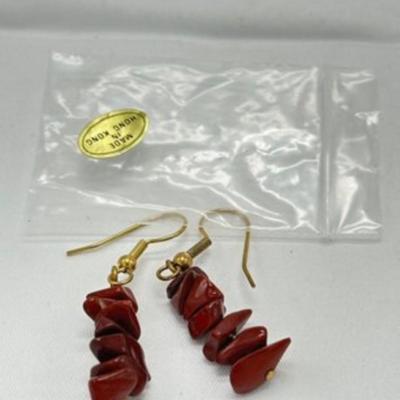 Red Stone Earring From Hong Kong