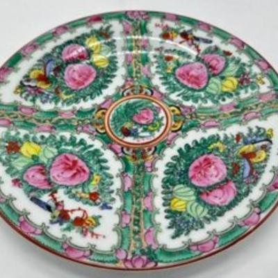 Large Canton Famille Rose Porcelain Plate Floral-local pickup and shipping available