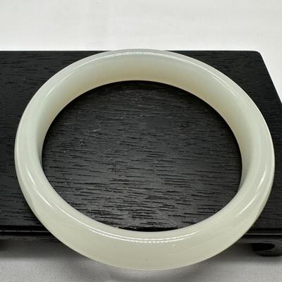 Chinese Vintage White Jade Bangle
