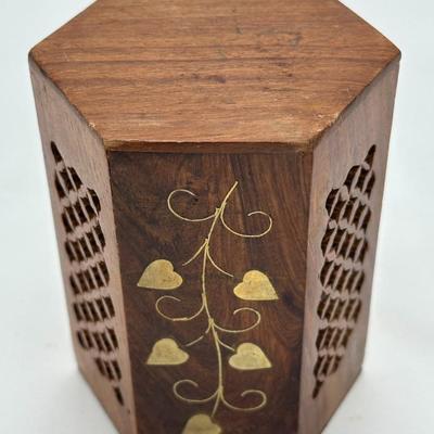 Chinese vintage wood brush pot