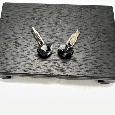 natural stone cufflinks vintage Pat 2920363 Rare