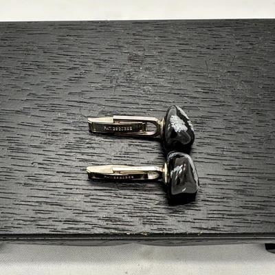 natural stone cufflinks vintage Pat 2920363 Rare