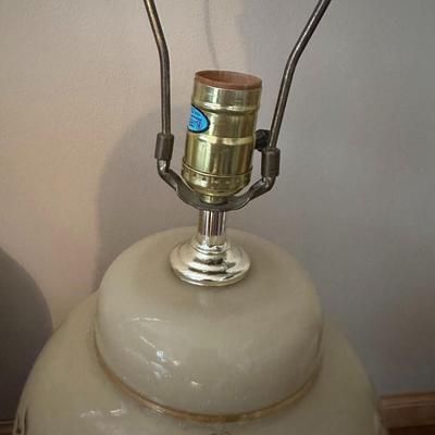 Pair of Vintage Lamp Hand Painted Chinoiserie Table Lamp / Lighting / Vintage Home Decoration-local pickup and shipping available