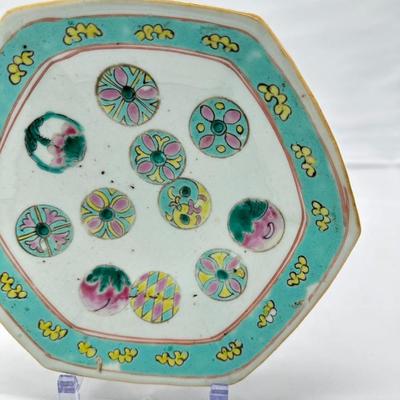 Chinese vintage famille verte stem plate-local pickup and shipping available