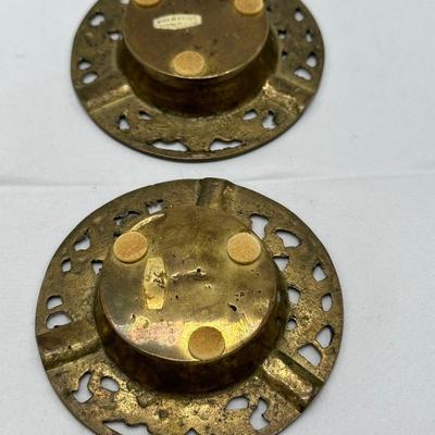 Vintage Chinese Brass Red Enamel-Set 2