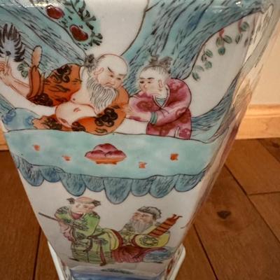 Large Chinese Vintage Vase with Figures-local pickup and shipping available