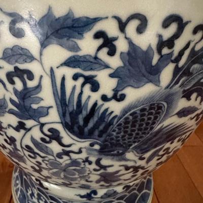 Very large Chinese Vintage Porcelain Blue and White Phonex Vase with six characters mark-local pickup and shipping available