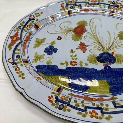 Vintage Garofano Faenza Carnation Large Platter 16 "-local pickup and shipping available