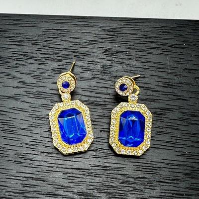 Blue Zircon Earrings