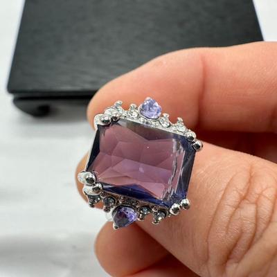 Amethyst And Zircon Ring