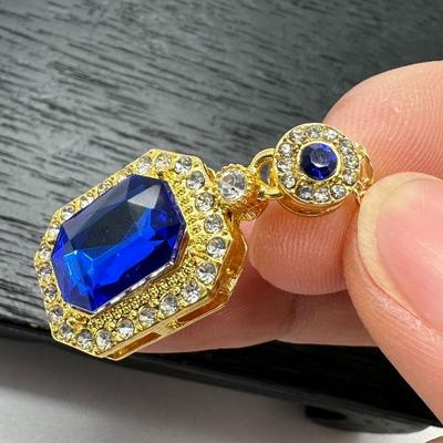 Blue Zircon Pendant Necklace