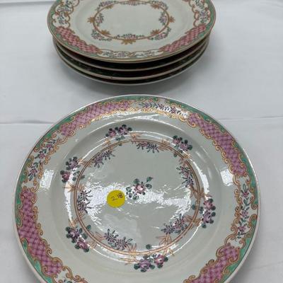 Chinese Export Style Porcelain Plates-6 Set local pickup and shipping available