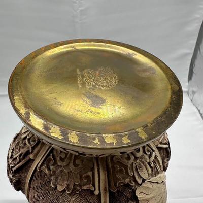 Arnart Imports Ivory Dynasty over Brass Asian Floral Vase-local pickup and shipping available