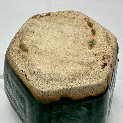 Antique Chinese Ming Style Green Glazed Pottery Ginger Jar