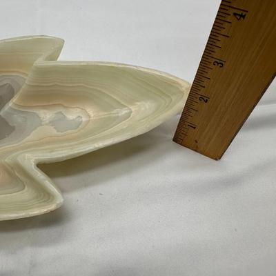 Large Onyx Leaf Shaped Catchall
