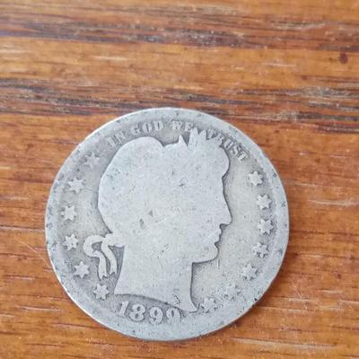 LOT 81 EARLY SILVER BARBER QUARTER