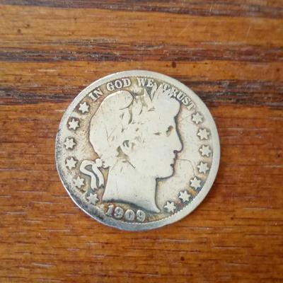 LOT 83 1909 BARBER HEAD HALF DOLLAR