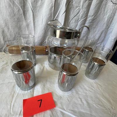 Cork lined pitcher and glasses