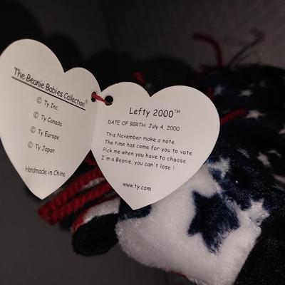 BEANIE BABIES SPANGLE-LEFTY-RIGHTY
