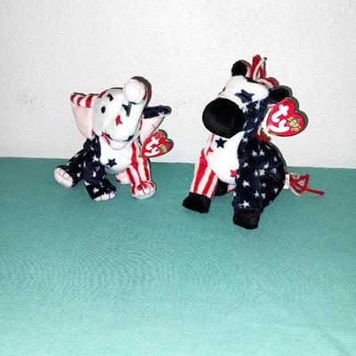 BEANIE BABIES SPANGLE-LEFTY-RIGHTY