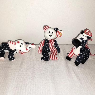 BEANIE BABIES SPANGLE-LEFTY-RIGHTY