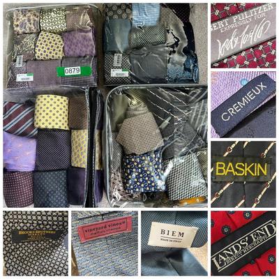 Huge Mixed Lot Silk Ties - Designer, Vintage, Contemp.