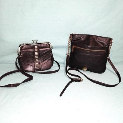 TWO NICE BLACK LEATHER PURSES