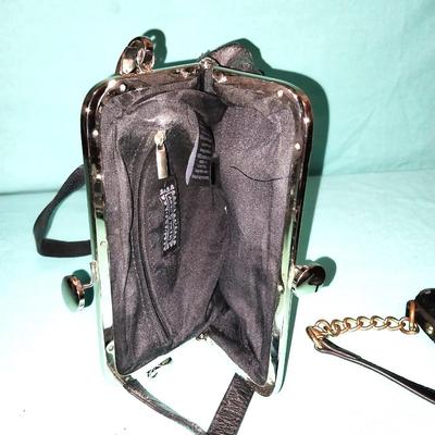 TWO NICE BLACK LEATHER PURSES