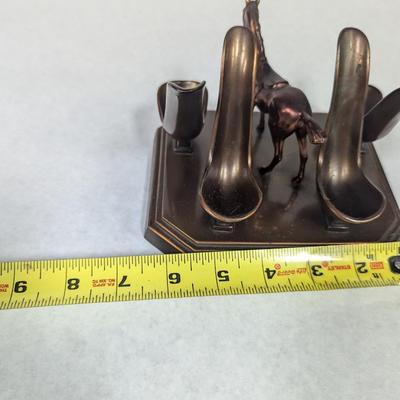 Bronze Art Deco Figural Horse Pipe Holder