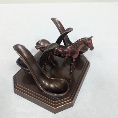 Bronze Art Deco Figural Horse Pipe Holder